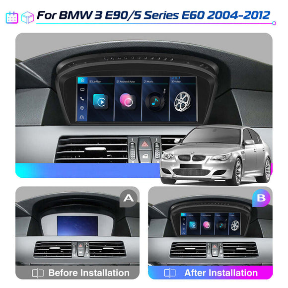 ESSGOO LZ0001 | Original & Linux Dual System 8.8-inch IPS Touchscreen-For BMW E60 (2003-2010), Bluetooth, Apple CarPlay & Android Auto