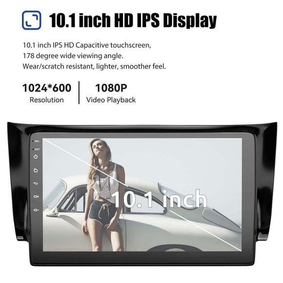 ESSGOO | Car Stereo For 2012-2017 Nissan Sylphy, Wireless Carplay&Android Auto With Steering Wheel Controls