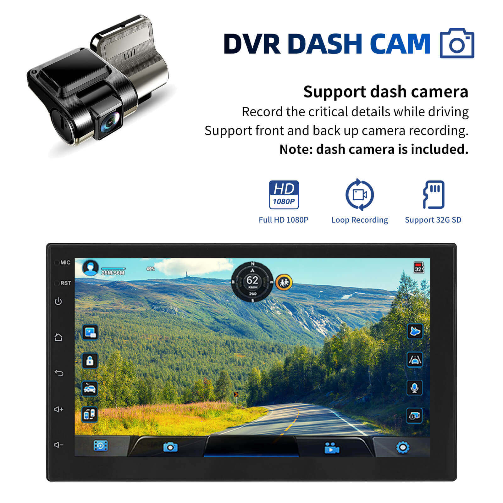 ESSGOO 2Din MP5 AR7001 7 Inch IPS Touchscreen Wireless CarPlay & Android Auto Display, Mirror Link, Bluetooth5.0, Compatible with Various Vehicle Models