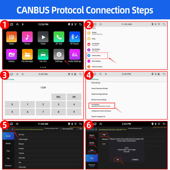ESSGOO AR9001 | Bluetooth Car Stereo For 2009-2016 Ford Fiesta, Wireless Carplay & Android Auto With FM Radio Bluetooth WIFI GPS