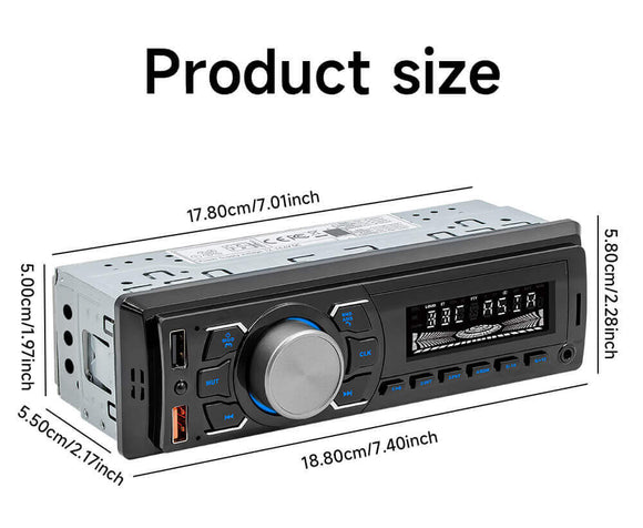 ESSGOO 1 DIN MP3 | M15 DAB+ Car Radio RDS AM FM 2x USB Bluetooth Hands-Free System SD AUX