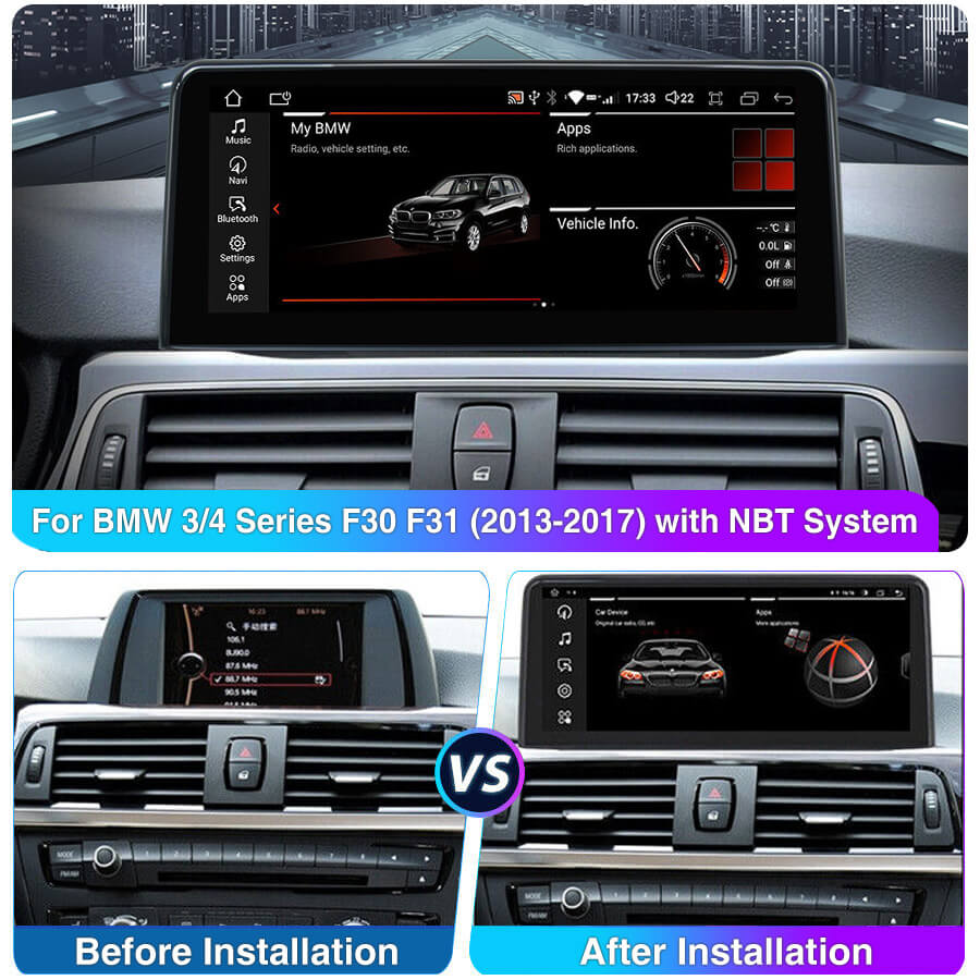 ESSGOO LZ0001 | Original & Android Dual System, 10.25-inch IPS Touchscreen - For BMW, Bluetooth 5 Apple CarPlay & Android Auto