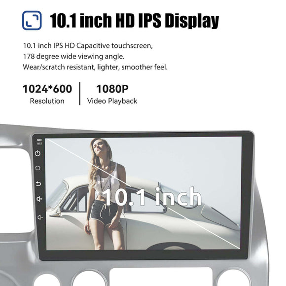 ESSGOO | Car Stereo For Honda Civic 2006-2011, Wireless Carplay&Android Auto With Steering Wheel Controls