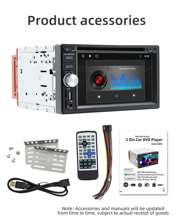 ESSGOO S4800 | Car CD And DVD Radio Player Head Unit GPS SAT NAV Rear Camera