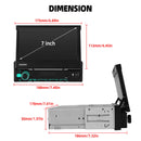 ESSGOO MP5 FR7002 | Android14, General 7 Inch Single DIN Flip Out Screen, Bluetooth 4.1, Apple CarPlay & Android Auto, FM RDS-5