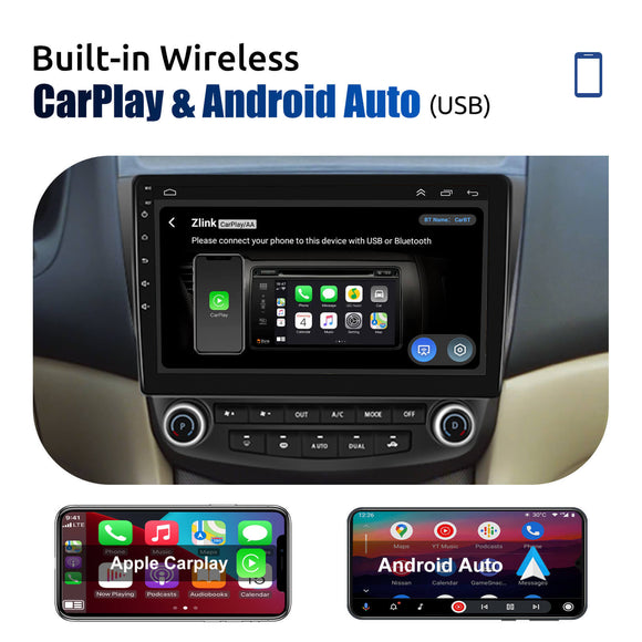 ESSGOO | Car Stereo For 2003-2007 Honda Accord, Wireless Carplay&Android Auto With Steering Wheel Controls