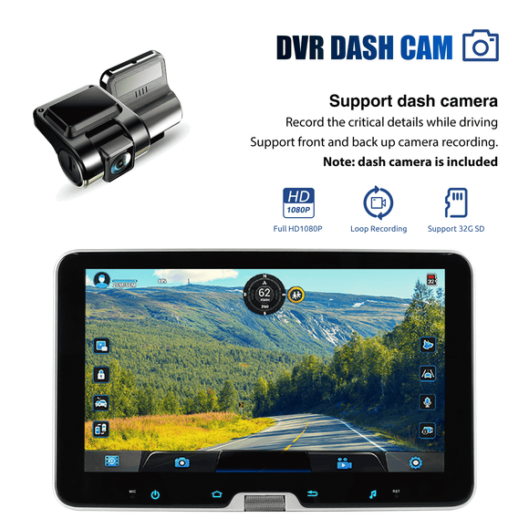 ESSGOO AR1001 MP5 | Android 14 10.1-inch IPS Touchscreen - Single DIN Rotatable Screen, Bluetooth 5.1, Wireless Apple CarPlay & Wireless Android Auto, FM RDS