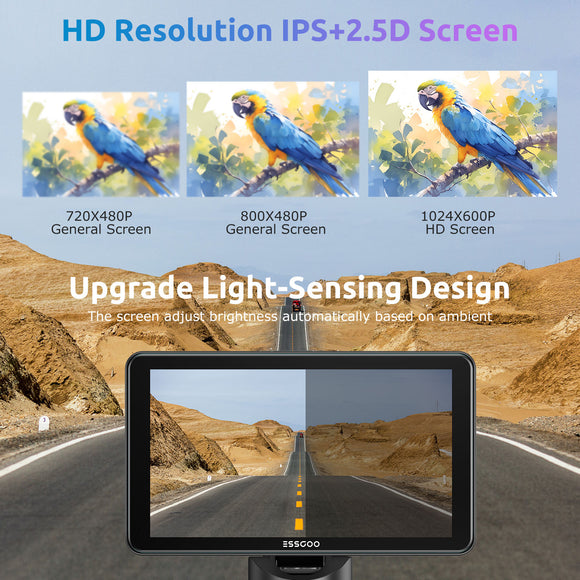 Portable Wireless Apple CarPlay & Android Auto Screen, 7 Inch Touch Screen Car Stereo with Bluetooth, WiFi, Voice Control, and Live Navigation