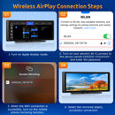 E42 8.1" Portable Wireless CarPlay & Android Auto, 4K Dual Cameras, Siri Assistant, FM, Applicable To Most Models-7