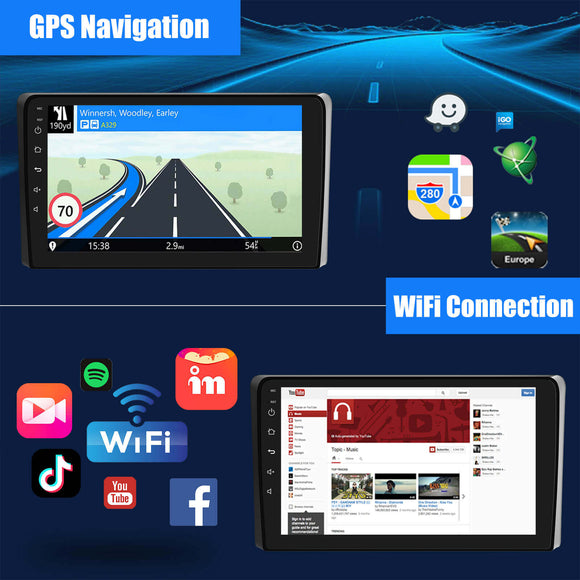 ESSGOO | Bluetooth Car Stereo For Audi A3 series, Wireless Carplay&Android Auto With Steering Wheel Controls