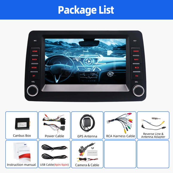 ESSGOO AR7001 | 7 Inch - For Fiat Panda-2003-2012 Bluetooth Car Stereo, MP5 Bluetooth 4.1 Apple Carplay & Android Auto, FM