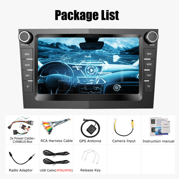 MP5 AZ0001 | Android 16 7-inch HD Touchscreen - For Vauxhall Astra Corsa Zafira Meriva Vectra