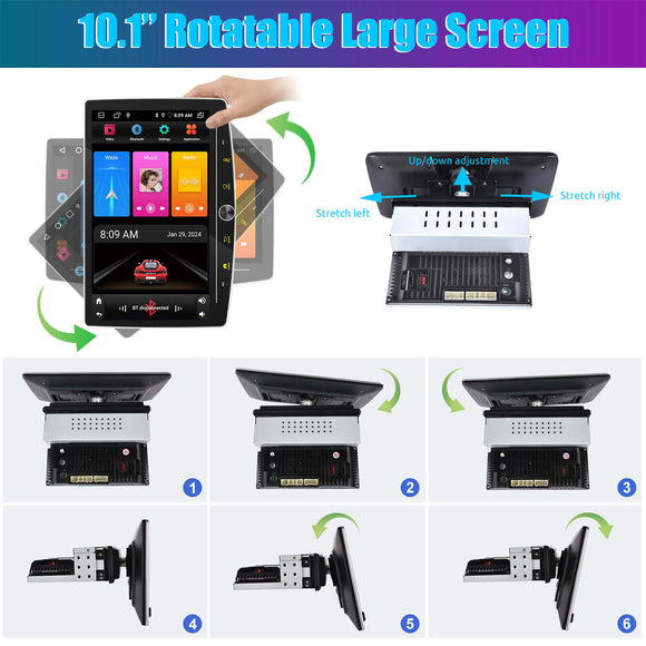 ESSGOO AR1001 | Single Din Single Knob Car Radio System Auto Stereo MP5 Player Sat Nav FM DAB Bluetooth