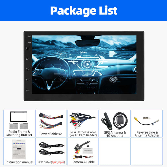 ESSGOO 2Din MP5 AR7001 7 Inch IPS Touchscreen Wireless CarPlay & Android Auto Display, Mirror Link, Bluetooth5.0, Compatible with Various Vehicle Models
