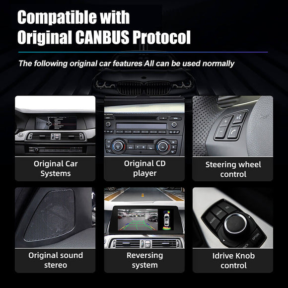 ESSGOO LZ0001 | Original & Linux Dual System 8.8-inch IPS Touchscreen-For BMW E60 (2003-2010), Bluetooth, Apple CarPlay & Android Auto