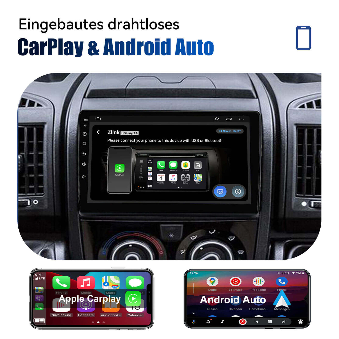 ESSGOO 9 inch Car Radio Android 9.1 2 din Stereo Autoradio Screen For  Toyota Camry 2006-2011 GPS Navigation Multimedia Player