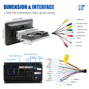 ESSGOO AR1001 | Single Din Pulley Type Car Radio System Auto Stereo MP5 Player Sat Nav FM DAB Bluetooth-6