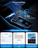 ESSGOO Wireless Carplay Adapter para Android Cars Stereo, Plug and Play Converter Sync iPhone-6