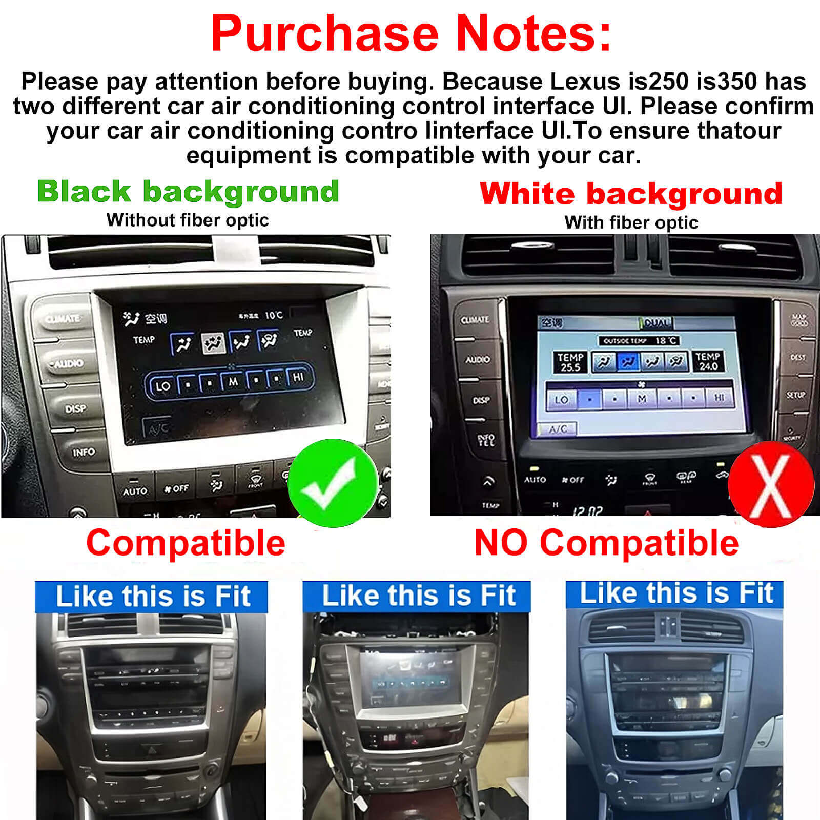 ESSGOO AR1001 | Android14 10-inch HD IPS Touchscreen - For Lexus IS250/IS350 2006-2012, MP5 Bluetooth 4.1 CarPlay & Android Auto