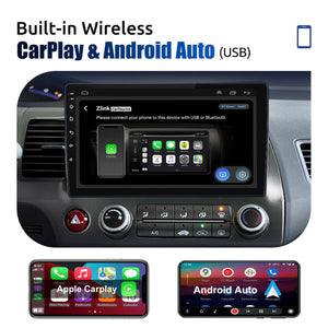 ESSGOO | Car Stereo For Honda Civic 2006-2011, Wireless Carplay&Android Auto With Steering Wheel Controls