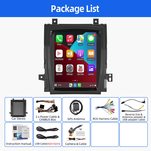 ESSGOO AR1001 | MP5 Android14, 9.7-inch IPS Touchscreen - For Cadillac Escalade 2007-2014, Bluetooth 4.1 Apple CarPlay & Android Auto FM RDS