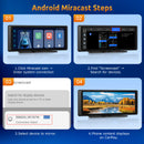 E42 8.1" Portable Wireless CarPlay & Android Auto, 4K Dual Cameras, Siri Assistant, FM, Applicable To Most Models-8
