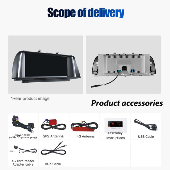 ESSGOO LZ0001 | Original & Android Dual System, 10.25 Inch IPS Touchscreen - For BMW F10, Bluetooth 5.0, Apple CarPlay & Android Auto, FM RDS