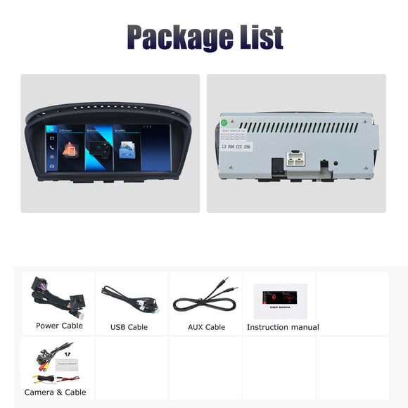 ESSGOO LZ0001 | Original & Linux Dual System 8.8-inch IPS Touchscreen-For BMW E60 (2003-2010), Bluetooth, Apple CarPlay & Android Auto