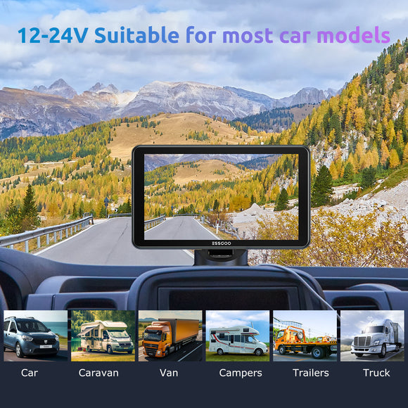 Portable Wireless Apple CarPlay & Android Auto Screen, 7 Inch Touch Screen Car Stereo with Bluetooth, WiFi, Voice Control, and Live Navigation