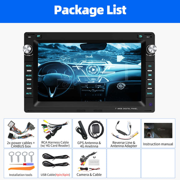 ESSGOO AR7001 | 7 Inch - For Golf 4 (Volkswagen Lingyu) Bluetooth Car Audio, Bluetooth 5.0 Wireless Carplay & Android Auto