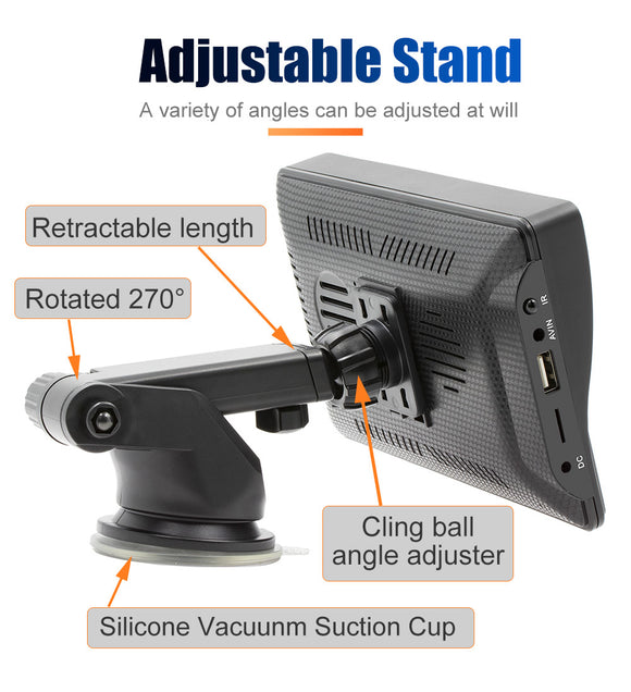 7-inch Touchscreen Wireless Apple CarPlay & Android Auto Portable Car Stereo, Bluetooth Hands-Free Calling/Siri/FM/AUX/Airplay/Mirror Link