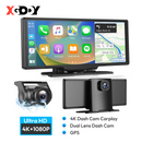 H30 10.26" Portable Wireless CarPlay & Android Auto Dash Cam, 4K Front Camera, GPS Module, FM, Fit All Vehicles-6