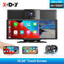 H30 10.26" Portable Wireless CarPlay & Android Auto Dash Cam, 4K Front Camera, GPS Module, FM, Fit All Vehicles-7