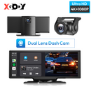 H30 10.26" Portable Wireless CarPlay & Android Auto Dash Cam, 4K Front Camera, GPS Module, FM, Fit All Vehicles-8