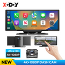 H30 10.26" Portable Wireless CarPlay & Android Auto Dash Cam, 4K Front Camera, GPS Module, FM, Fit All Vehicles-12