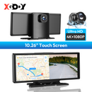 H30 10.26" Portable Wireless CarPlay & Android Auto Dash Cam, 4K Front Camera, GPS Module, FM, Fit All Vehicles-1