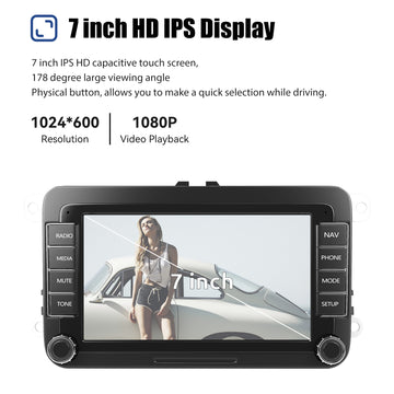 MP5 AR7002 | Android 16 7-inch HD Touchscreen - For Volkswagen Golf 5, 6, Passat, Polo - 0