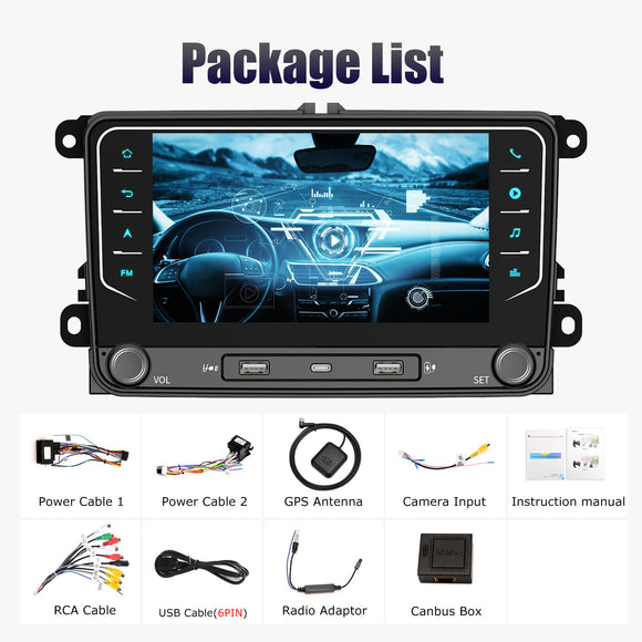 MP5 AR7002-7021D | Android 16 7-inch HD Touchscreen - For Volkswagen Golf 5, 6, Passat, Polo