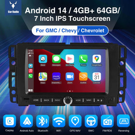 ESSGOO MP5 AR7001 | Android 14, 7 Inch IPS Touchscreen - For GMC | Chevy |  Chevrolet, Bluetooth 4.1, Apple CarPlay & Android FM