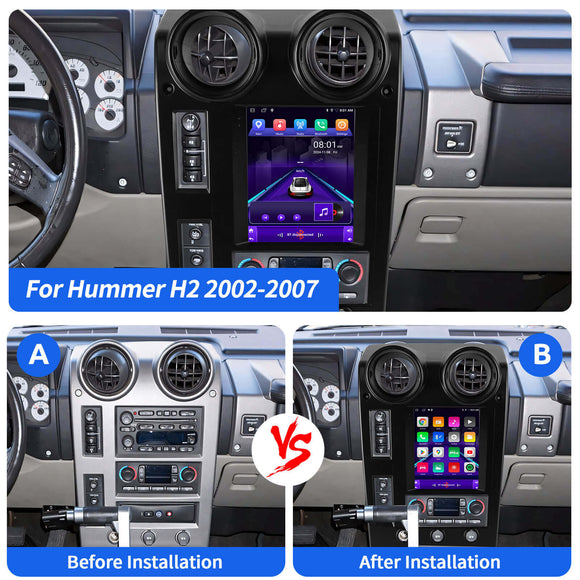 ESSGOO MP5 AR1002 | Android 15 9.7-inch HD Touchscreen - For Hummer H2 2002-2007, Bluetooth 4.1, Apple CarPlay & Android Auto, FM RDS