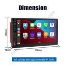 ESSGOO MP5 FS02W | 7 Inch HD Touchscreen 2 DIN, Bluetooth 5.1, Wired Apple CarPlay & Wired Android FM USB-3