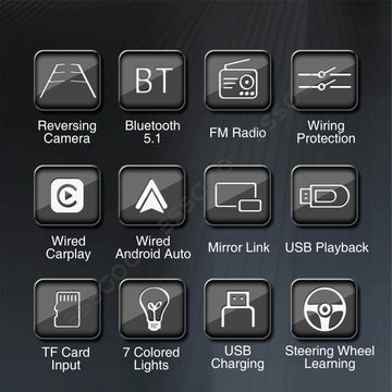 ESSGOO MP5 SWM9323 | 2 DIN, Wince system 7-inch HD IPS Touchscreen Car Stereo, Bluetooth 5.1, Wired CarPlay & Wired Android Auto, FM USB TF AUX - 0