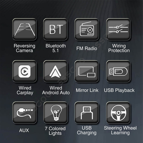 ESSGOO MP5 9333U | 2 DIN, Wince system 7-inch HD IPS Touchscreen Car Stereo, Bluetooth 5.1, Wired CarPlay & Wired Android Auto, FM USB TF AUX Type-C