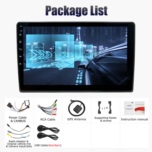 ESSGOO MP5 AR1001 | Android 15 10-inch IPS Touchscreen - For Ford Transit Custom 2018-2023, Bluetooth 4.1, Wireless Apple CarPlay & Wireless Android Auto, FM