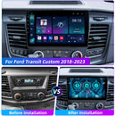 ESSGOO MP5 AR1001 | Android 15 10-inch IPS Touchscreen - For Ford Transit Custom 2018-2023, Bluetooth 4.1, Wireless Apple CarPlay & Wireless Android Auto, FM-4