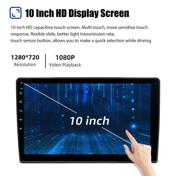 ESSGOO MP5 AR1001 | Android 15 10-inch IPS Touchscreen - For Ford Transit Custom 2018-2023, Bluetooth 4.1, Wireless Apple CarPlay & Wireless Android Auto, FM