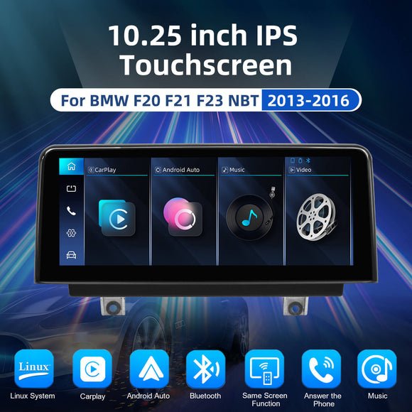 ESSGOO LZ0001 | Linux System 10.25-inch IPS Touchscreen - For BMW F20 NBT System 2013-2016, Bluetooth 5.2, Apple CarPlay & Android Auto