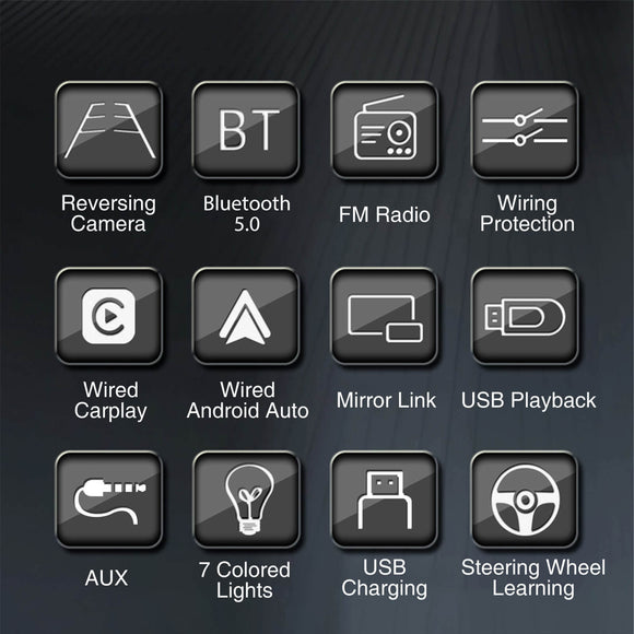 ESSGOO MP5 AS7001c | 7-inch IPS HD Touchscreen Car Stereo, Bluetooth 5.0, Wired CarPlay & Wired Android Auto, FM USB AUX