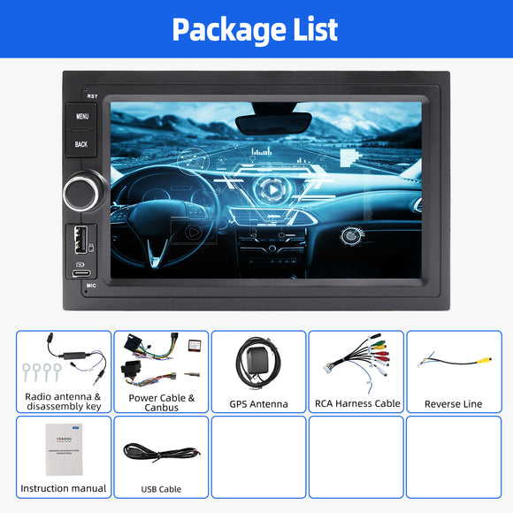 MP5 AR7001-7785B | Android 16 7-inch HD Touchscreen - For VW Golf Jetta MK4 Polo 9N Passat B5 T5 T4