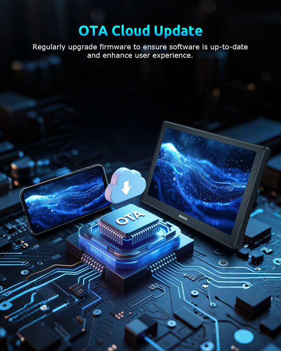 ESSGOO 9 Inch 991CP Wireless CarPlay & Android Auto Display, HD IPS Touchscreen with Mirror Link, Bluetooth Hands-Free Calling, Compatible with Various Vehicle Models